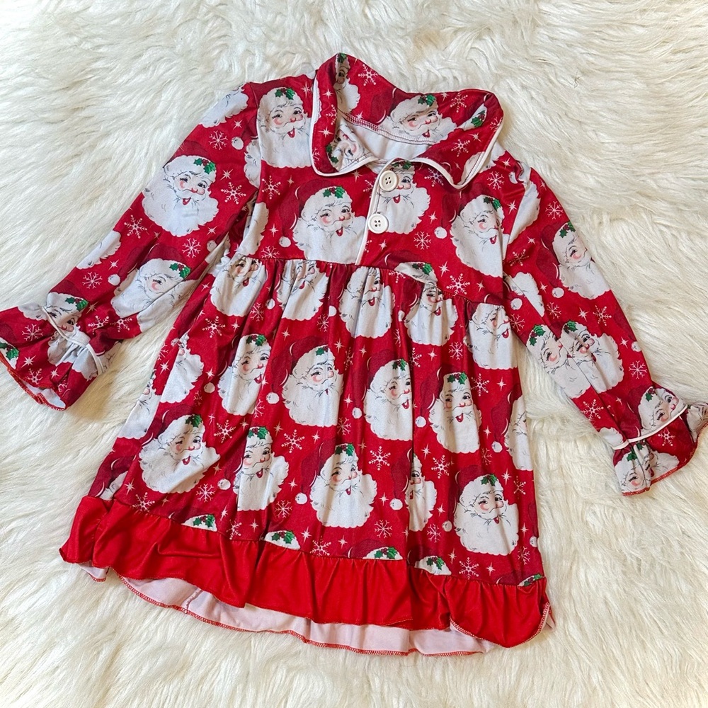 Festive Red Santa Kids Pajamas